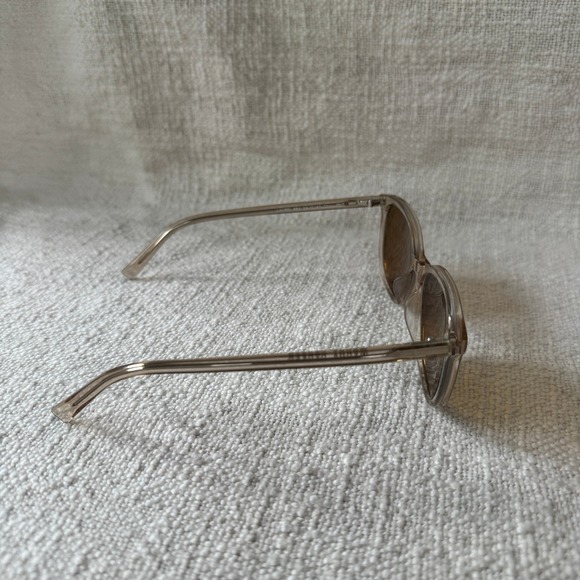 Warby Parker Laurel Sunglasses Smokey Gray Clear Frame‎ Brown Lenses Case - Picture 5 of 7
